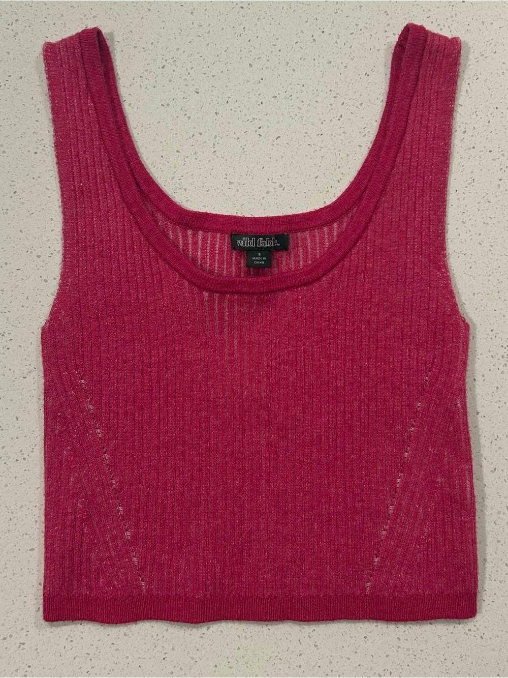 Wild Fable Bright Fuchsia Ribbed Tank